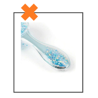 Haarborstel vos blauw mini